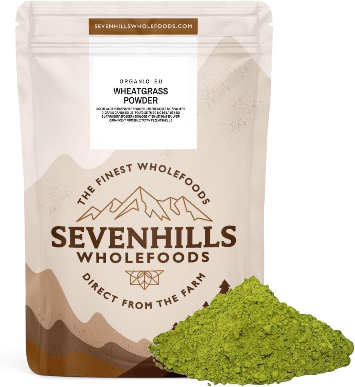 Sevenhills Wholefoods Organic Wheat Grass Powder 1kg
