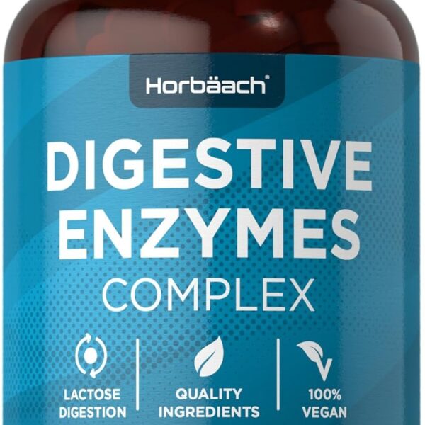 Horbaach Digestive Enzyme Supplements with Betaine HCl 90 tablets
