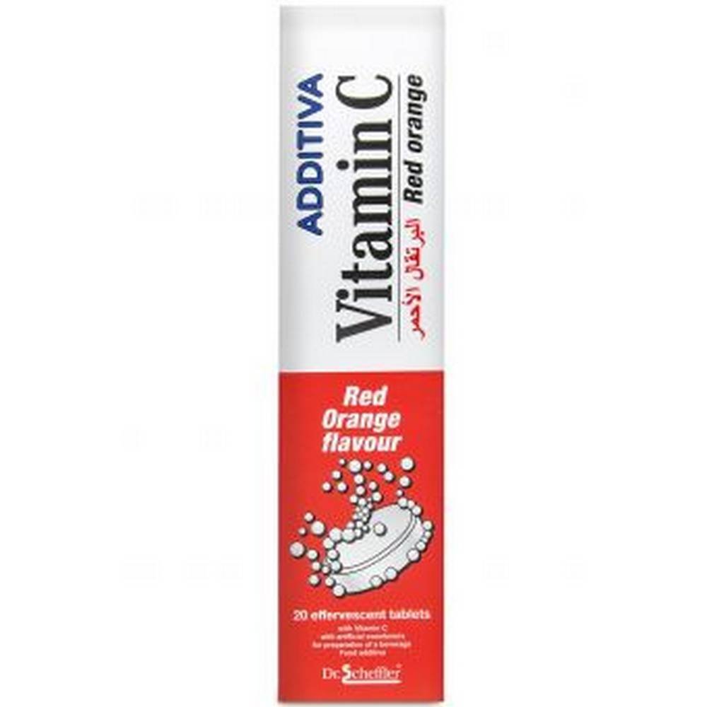 Additiva Vitamin C Blood Orange Effervescent Tablets 20 Pieces