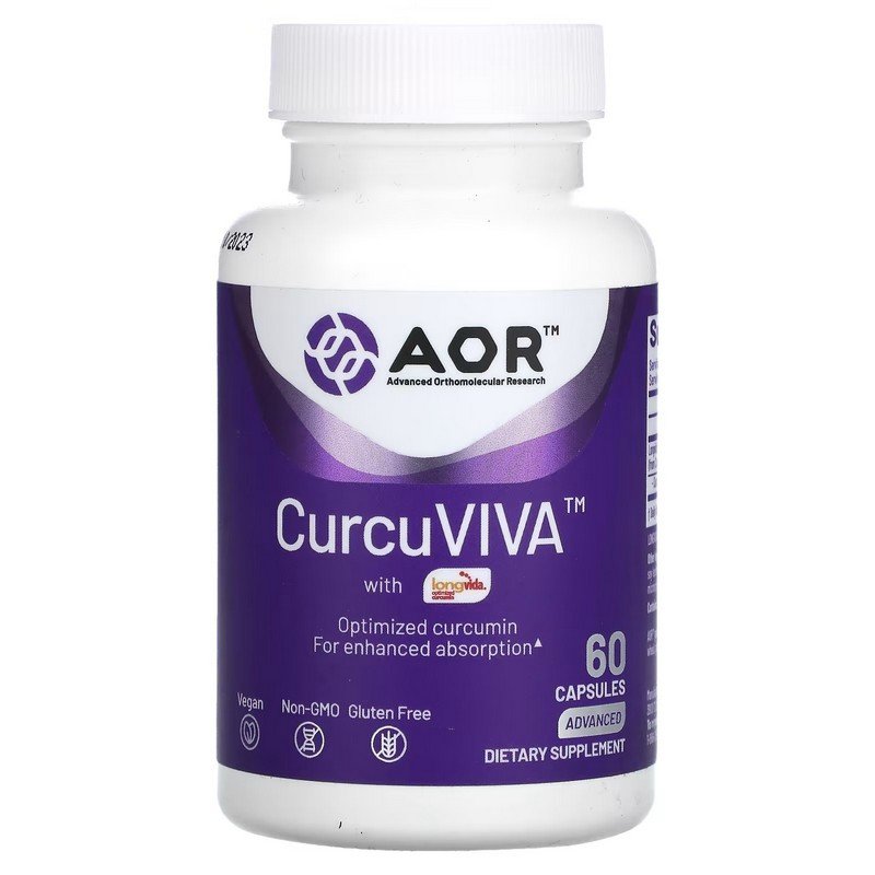 Advanced Orthomolecular Research AOR CurcuViva 60 Vegetarian Capsules