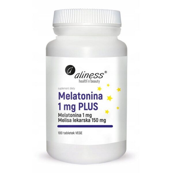 Aliness Melatonin 1 mg Plus with Lemon Balm 100 Tablets