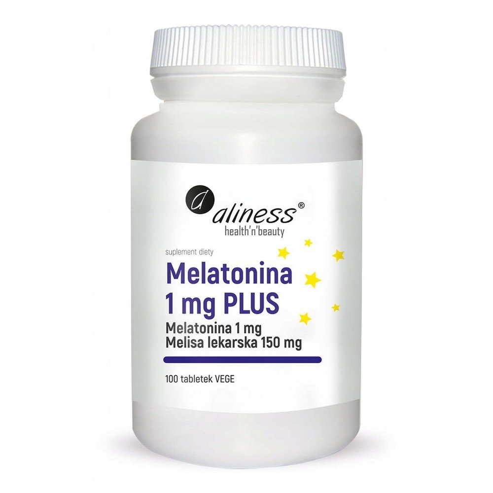 Aliness Melatonin 1 mg Plus with Lemon Balm 100 Tablets