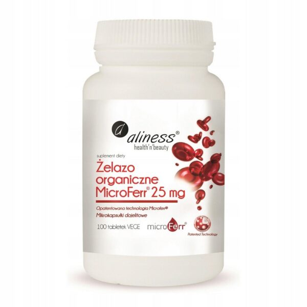 Aliness Organic Iron MicroFerr 25 mg 100 Tablets