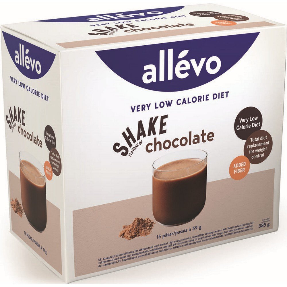 Allevo VLCD Shake Chocolate — 15 × 39 g