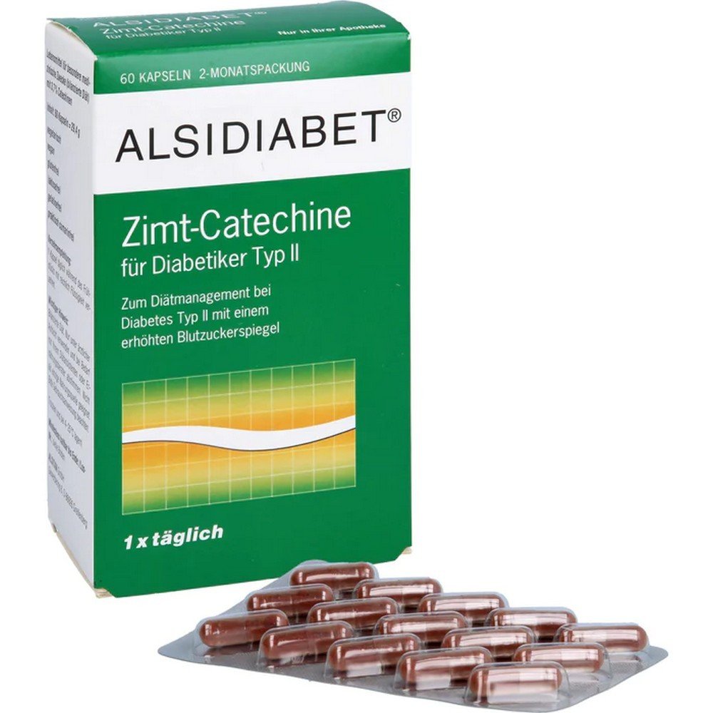 ALSIDIABET Zimt Catechine F. Diab. Type II Capsules 60 Pieces