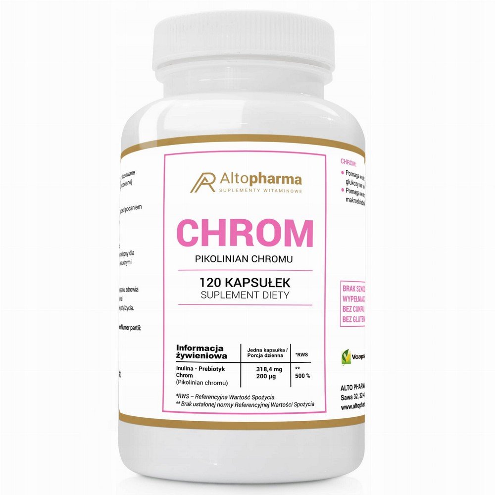Alto Pharma Chromium 200 µg – Dietary Supplement, 120 Capsules