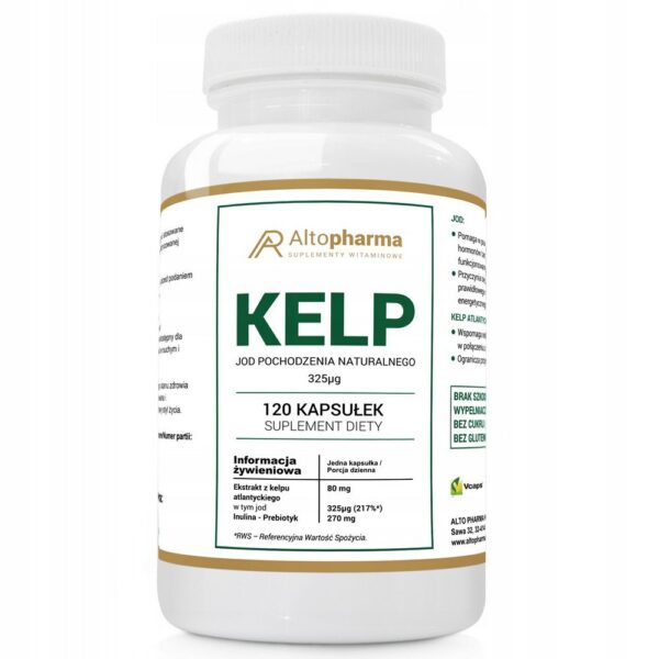 Alto Pharma Kelp Iodine – Natural Iodine from Seaweed, 120 Capsules