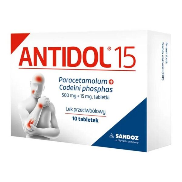 Antidol 15 (500 mg + 15 mg) Tablets 10 pcs