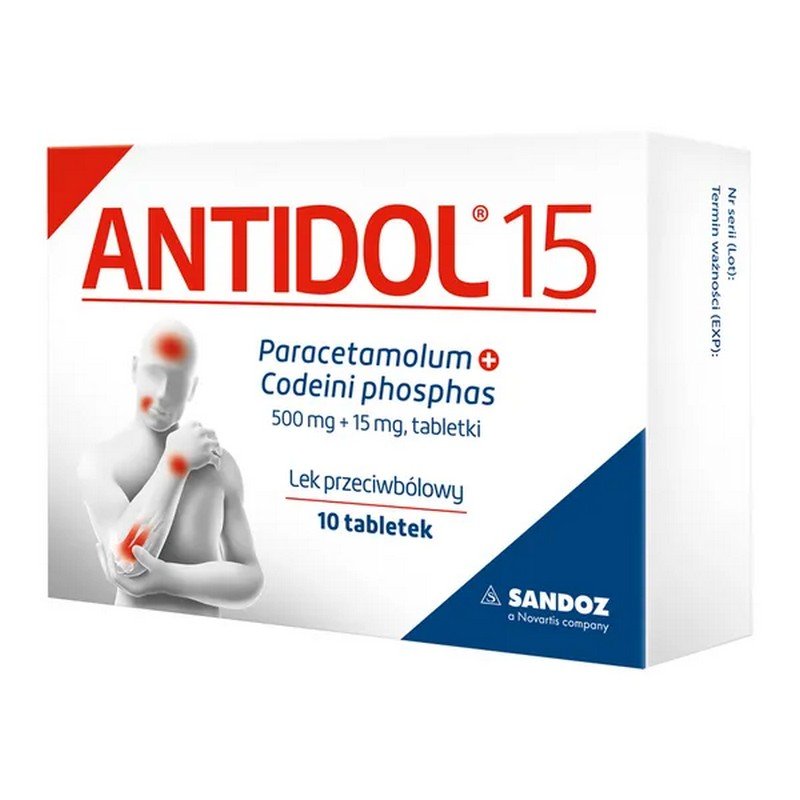Antidol 15 (500 mg + 15 mg) Tablets 10 pcs