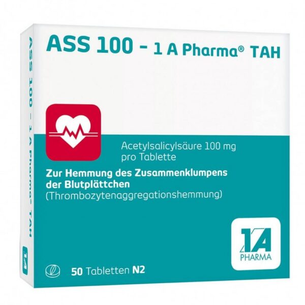 ASS 100 1A Pharma TAH Tablets 50 pcs