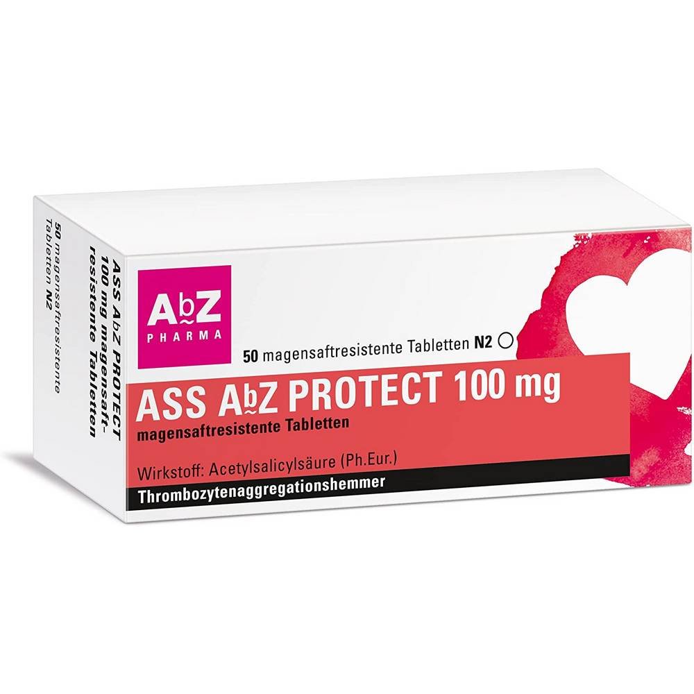 ASS AbZ Protect 100 mg Gastro-Resistant Tablets 50 pcs
