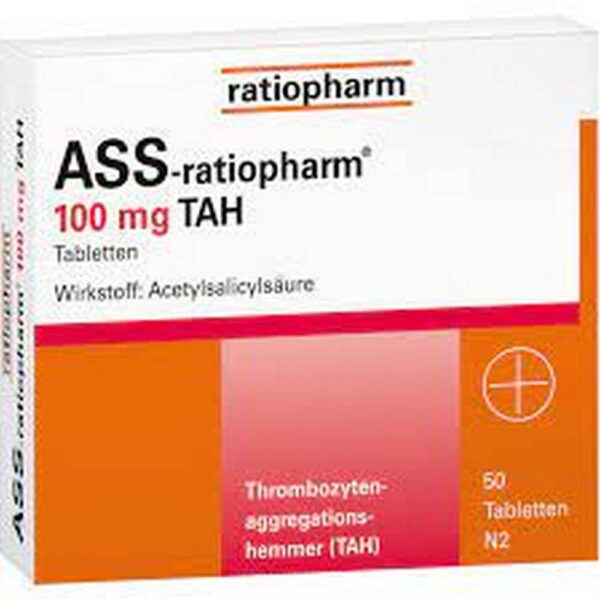 ASS Ratiopharm 100 mg TAH Tablets 50 pcs