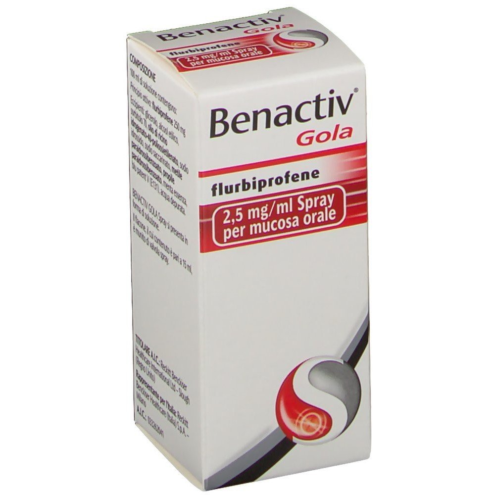 Benactiv Throat Flurbiprofen 0.25% Spray 15ml