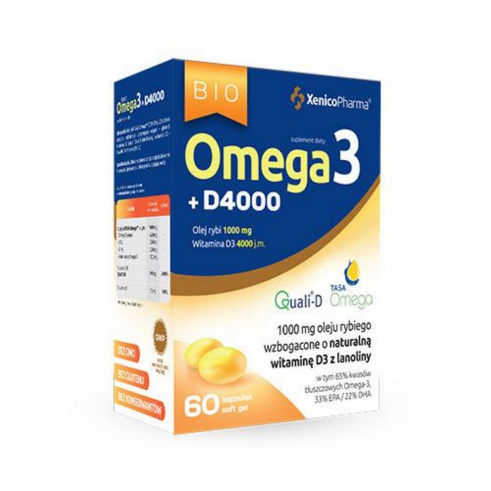 Bio Omega-3 + D4000 60 Capsules