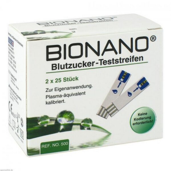 Bionano Blood Glucose Test Strips 2 × 25 pcs