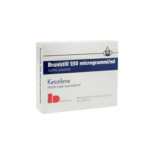 Brunistill Augentropfen 0,025mg gegen allergische Konjunktivitis 20 Einzeldosen à 0,5ml