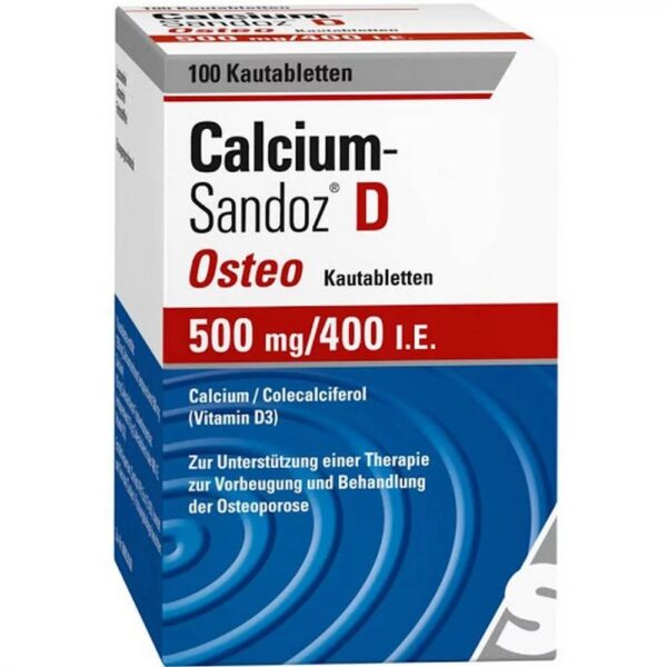 CALCIUM SANDOZ D Osteo 500 mg/400 IU chewable tablets