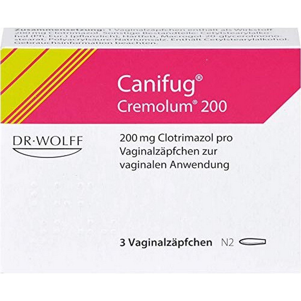 Canifug Cremolum 200 Vaginal Suppositories 3 pcs