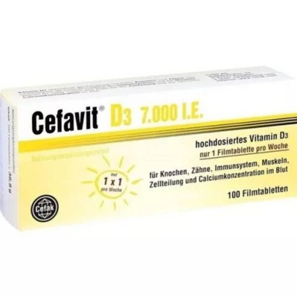 Cefavit D3 7000 IU Film-Coated Tablets 100 Pieces