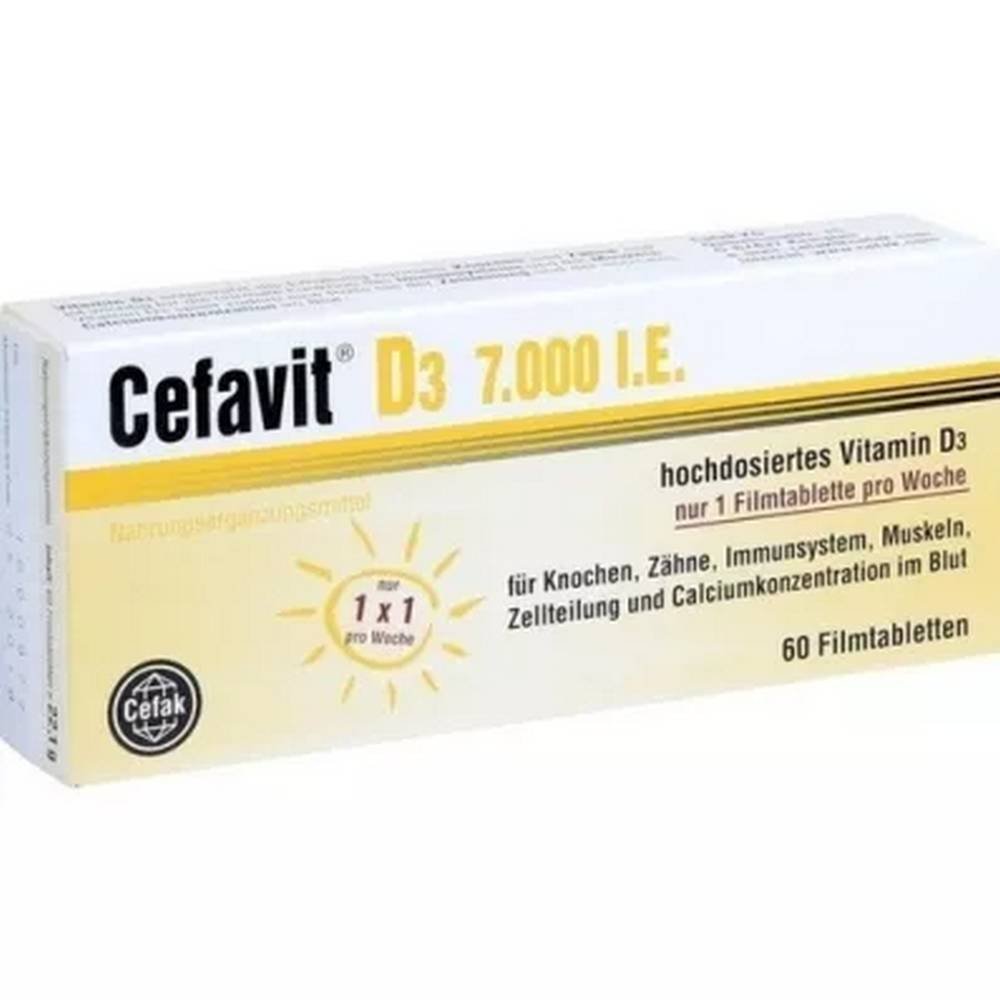 Cefavit D3 7000 IU Film-Coated Tablets 60 Pieces