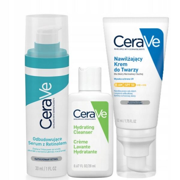 CeraVe Face Cream SPF50 + Retinol Serum Set