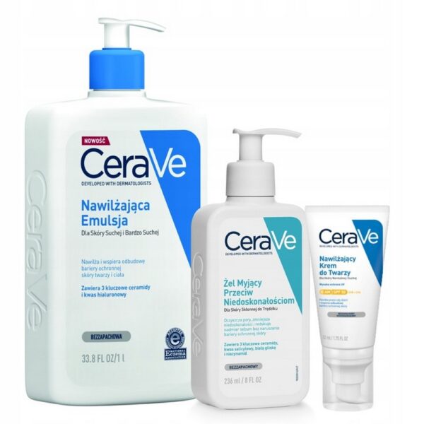CeraVe Moisturizing Face Cream SPF50 + Cleansing Gel Set