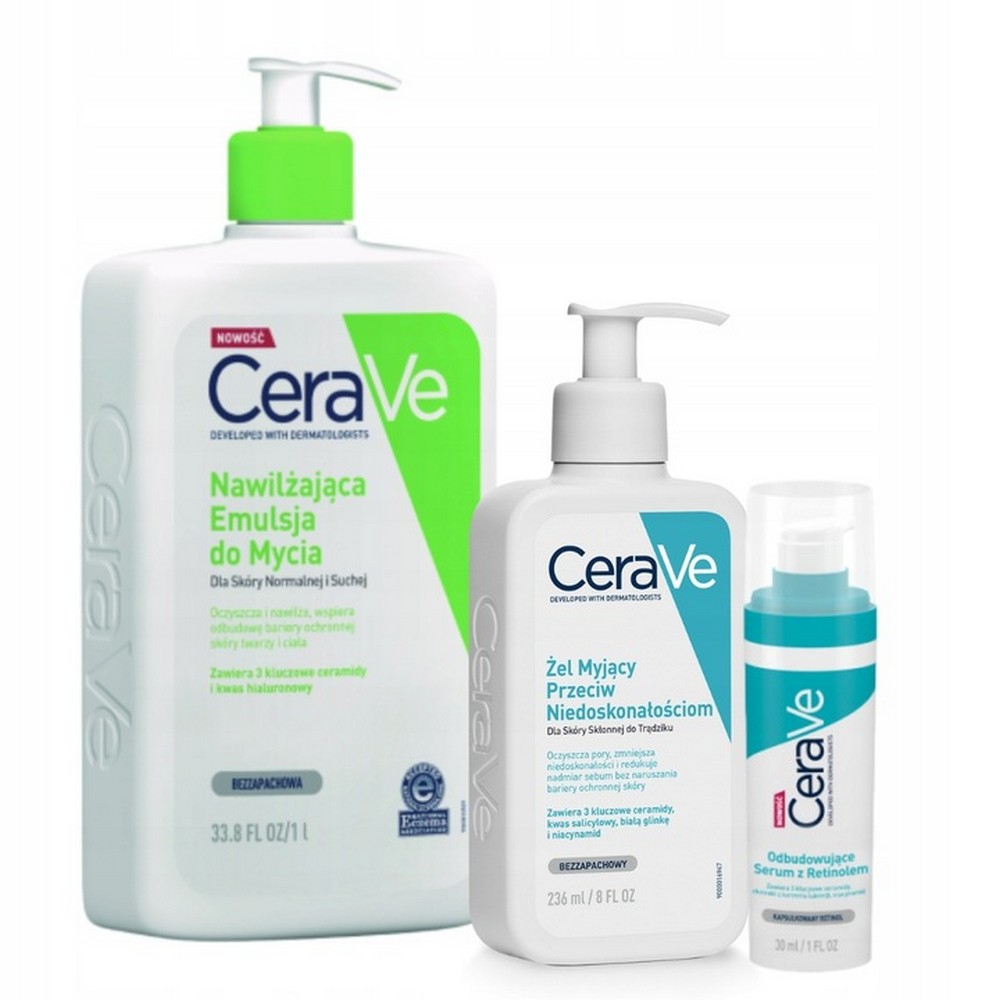CeraVe Retinol Serum + Cleansing Gel Gift Set 30ml