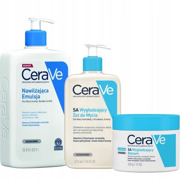 CeraVe Smoothing Balm & Cleansing Gel Set + Free