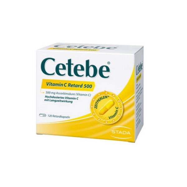 Cetebe Vitamin C Prolonged Release Capsules 500 mg 120 Pieces