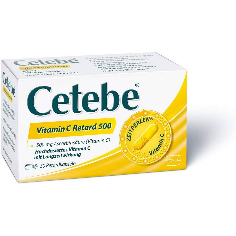 Cetebe Vitamin C Prolonged Release Capsules 500 mg 30 Pieces
