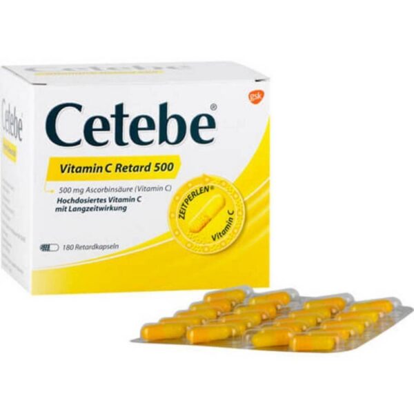 CETEBE Vitamin C Retardkapseln 500 mg, 180 St