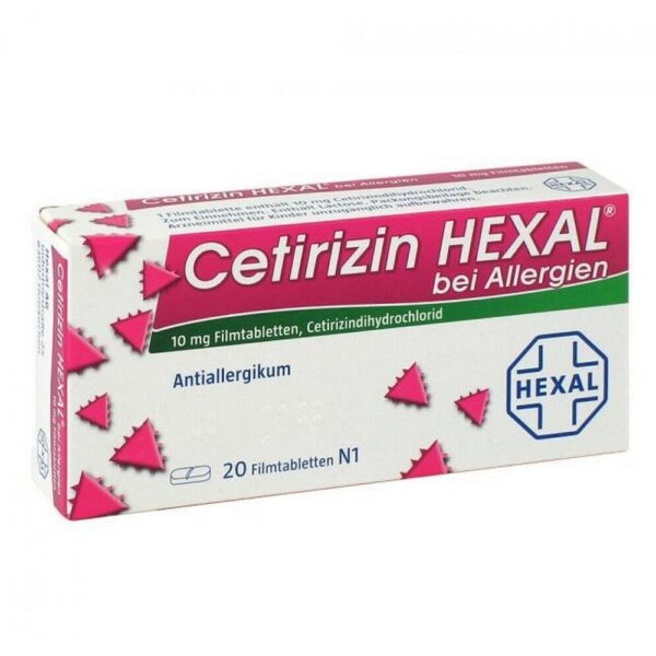 Cetirizin Hexal Film-Coated Tablets for Allergies 20 pcs