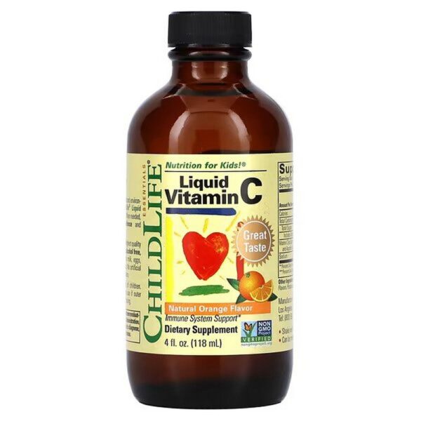ChildLife Essentials Liquid Vitamin C Natural Orange 118.5 ml (4 fl oz)