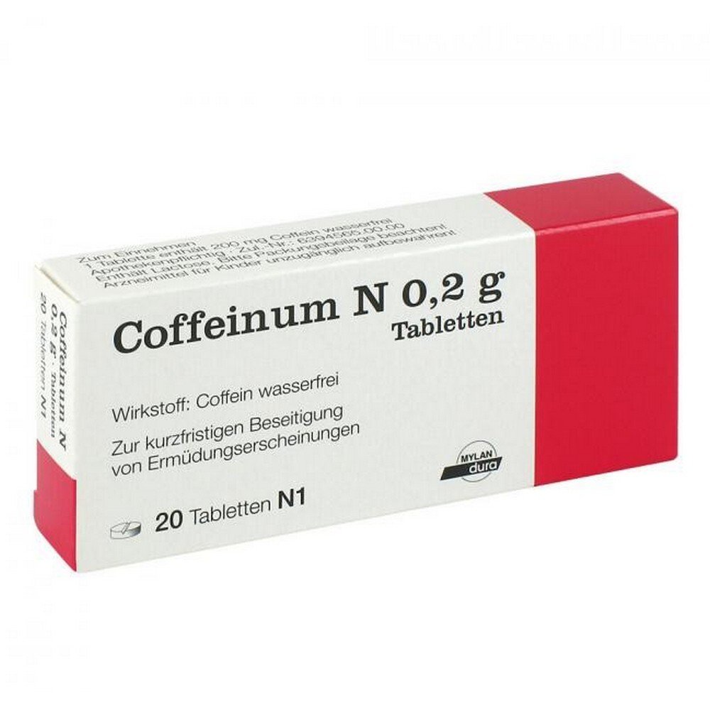 Coffeinum N 0.2 g Tablets 20 pcs