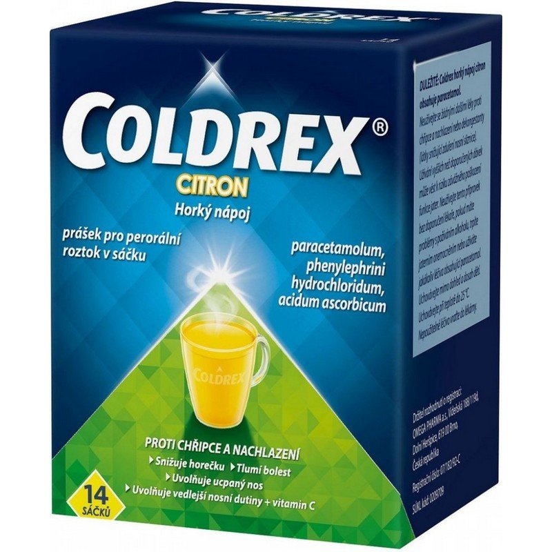 Coldrex Hot Drink Lemon 750 mg / 10 mg / 60 mg powder for solution 14 sachets