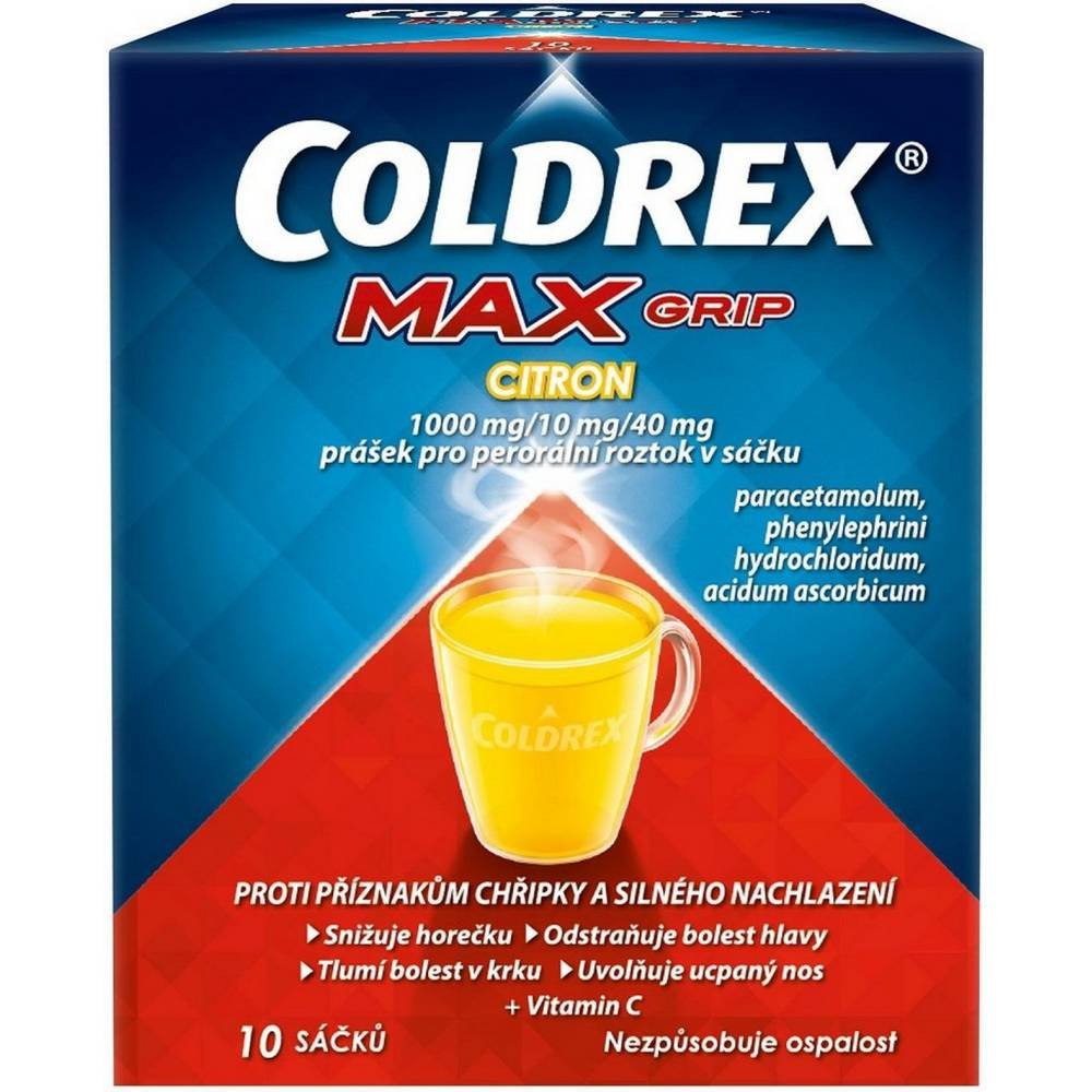 COLDREX MaxGrip 1000 mg/10 mg/40 mg — 10 pcs