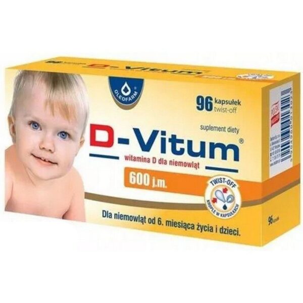 D-Vitum Vitamin D for Babies Twist-Off Capsules 96 pcs