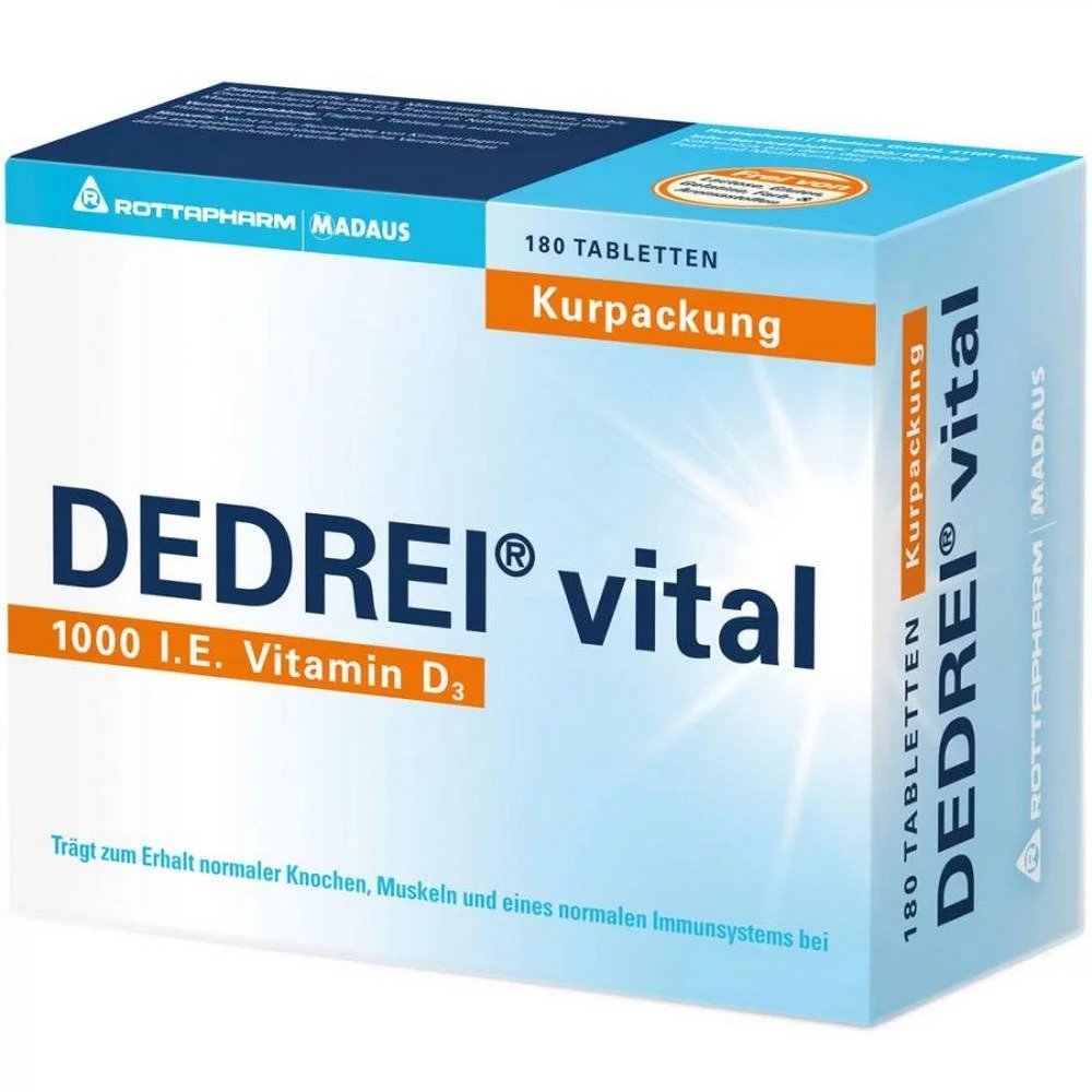 DEDREI Vital tablets cure pack, 180 pcs