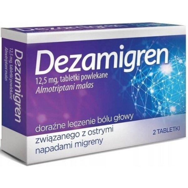 DEZAMIGREN 12.5MG, migraine medicine, 2 TABLETS