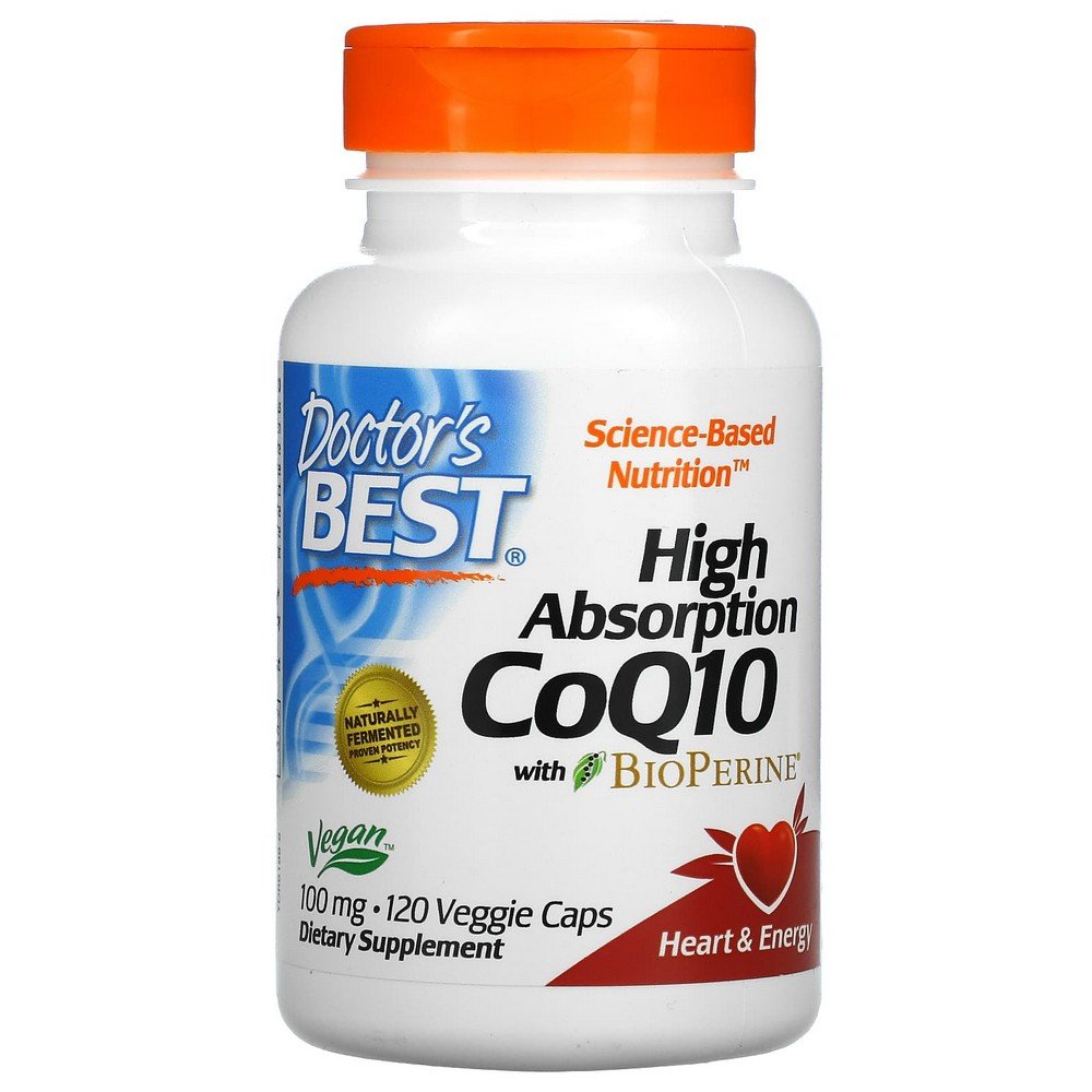 Doctor’s Best High Absorption CoQ10 with BioPerine 100 mg 120 Veg Capsules