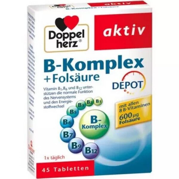 Doppelherz B Complex + Folic Acid Tablets 45 Pieces