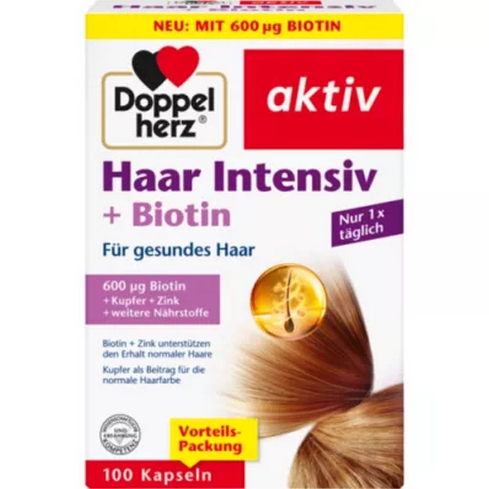 Doppelherz Hair Intensiv Plus Biotin Capsules 100 Pieces