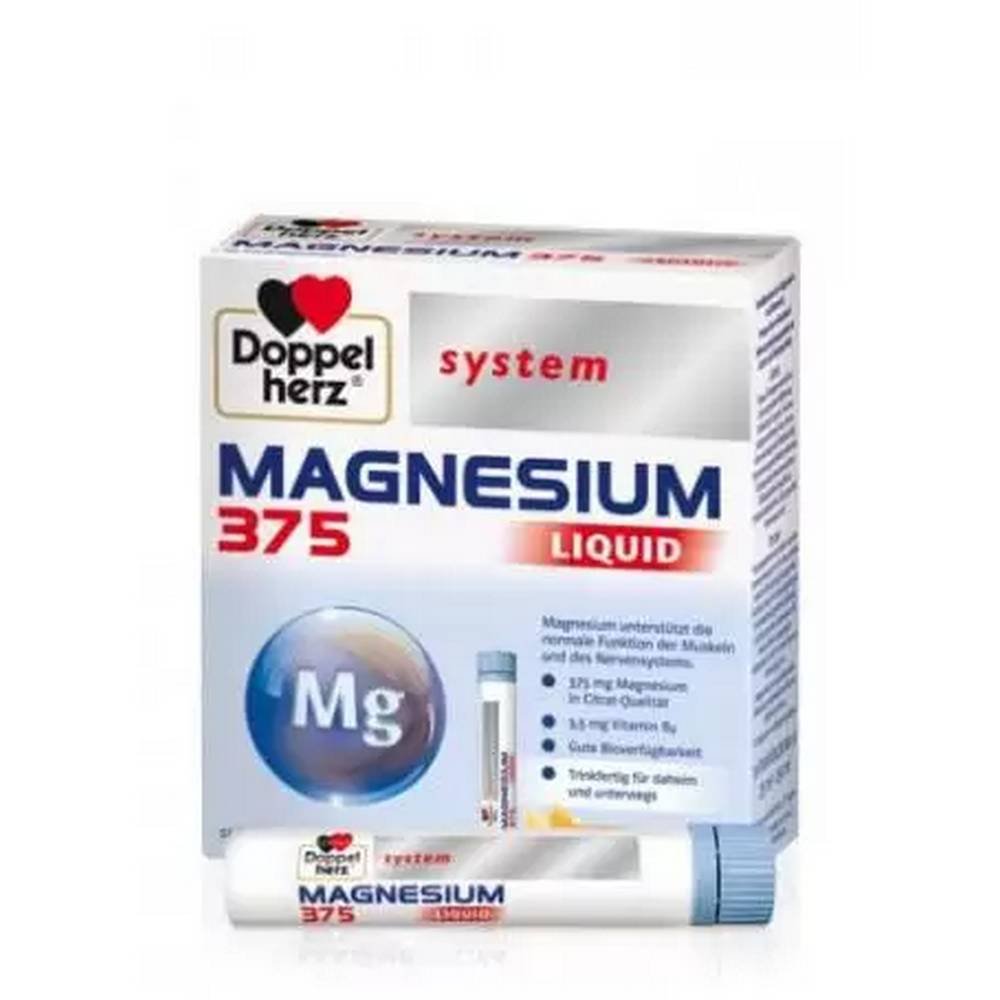 Doppelherz Magnesium 375 Liquid 10 Pieces