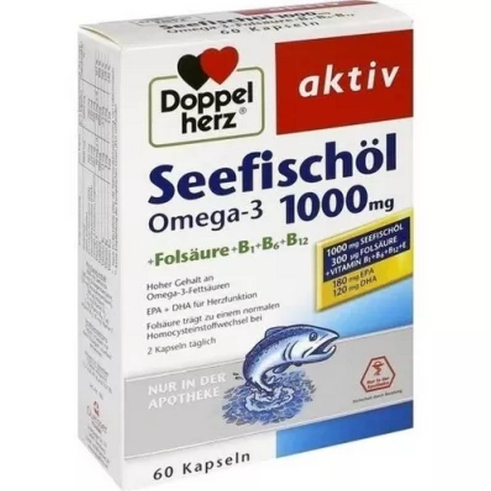 Doppelherz Sea Fish Oil Omega-3 1000 mg 60 Pieces