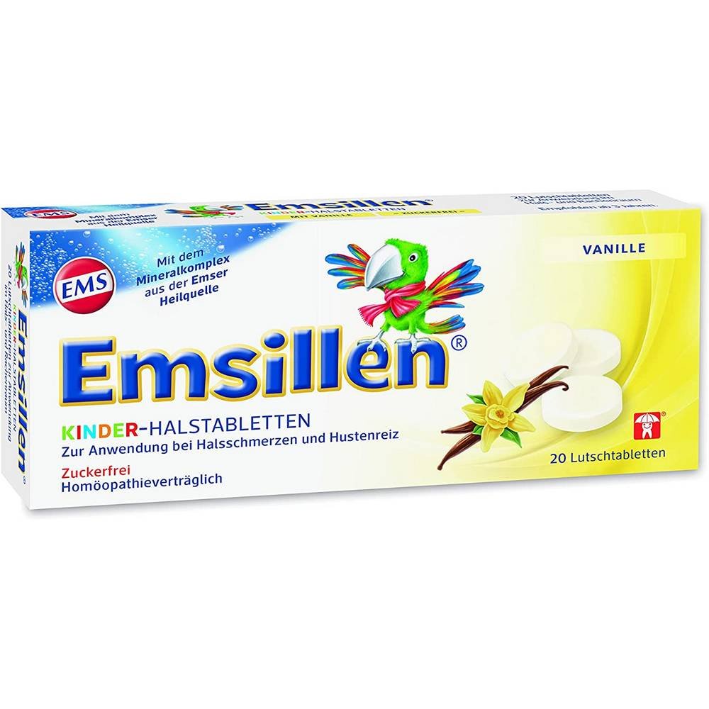 Emsillen Children’s Throat Lozenges Vanilla 20 pcs