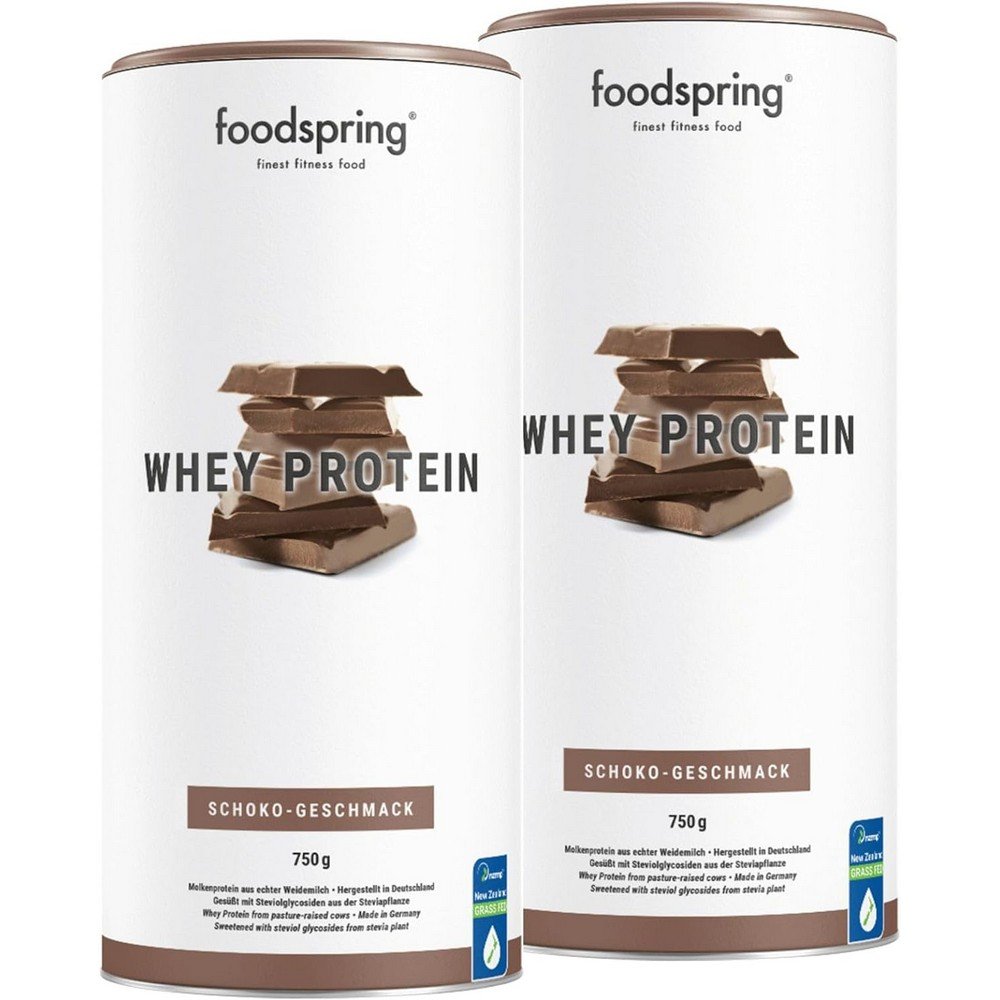 foodspring Whey Protein Powder Chocolate Bundle – 1.5 kg