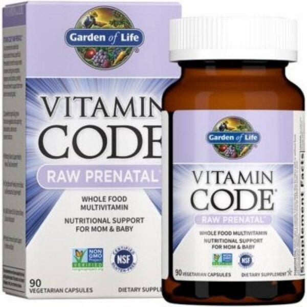 Garden of Life Vitamin Code RAW Prenatal MultiVitamin for Pregnancy 90