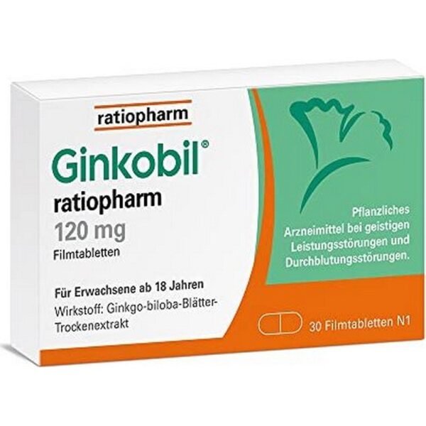 Ginkobil Ratiopharm 120mg Film-Coated Tablets 30 pcs
