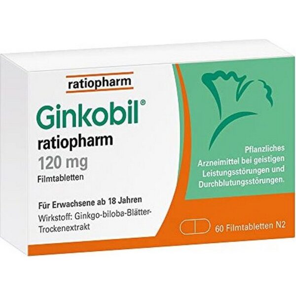 Ginkobil Ratiopharm 120mg Film-Coated Tablets 60 pcs