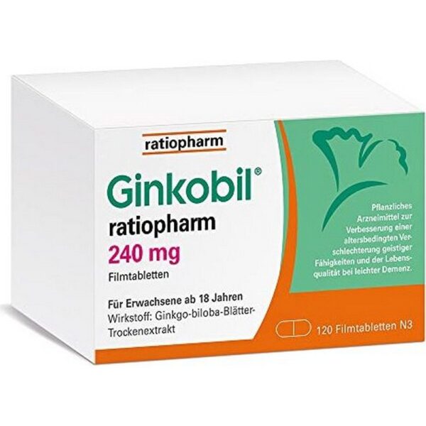 Ginkobil Ratiopharm 240mg Film-Coated Tablets 120 pcs